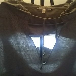 Victoria's Secret Large sleeveless hoodie grey geo